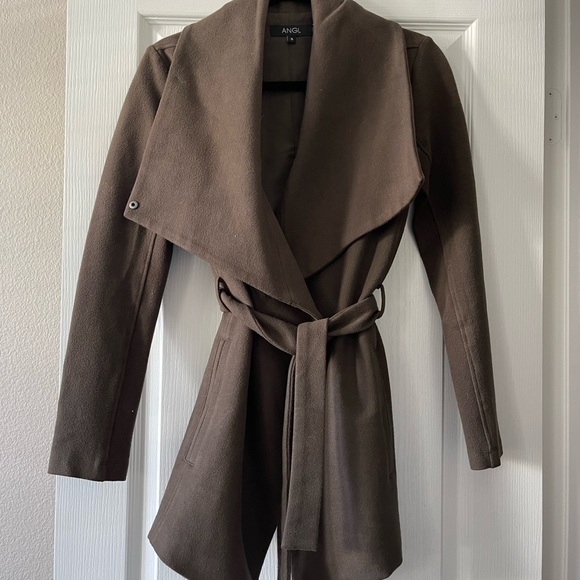 Angl | Brown Overcoat | Size Small - Picture 2 of 3